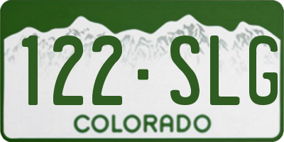 CO license plate 122SLG