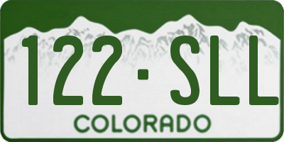 CO license plate 122SLL