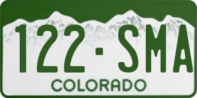 CO license plate 122SMA