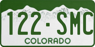 CO license plate 122SMC