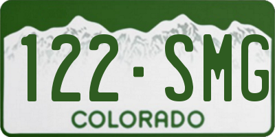 CO license plate 122SMG