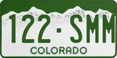 CO license plate 122SMM