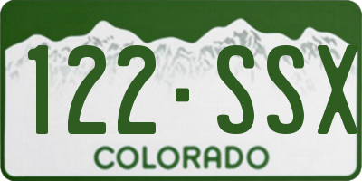 CO license plate 122SSX