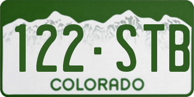 CO license plate 122STB