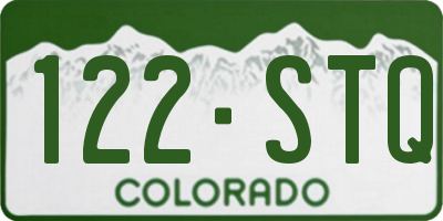 CO license plate 122STQ