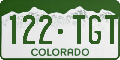 CO license plate 122TGT