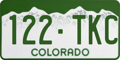 CO license plate 122TKC
