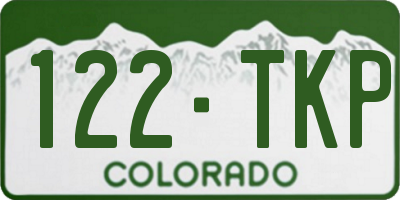 CO license plate 122TKP