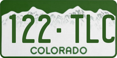 CO license plate 122TLC