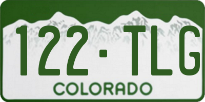 CO license plate 122TLG