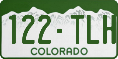 CO license plate 122TLH