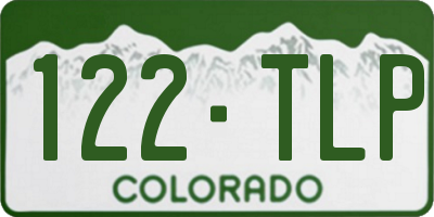 CO license plate 122TLP
