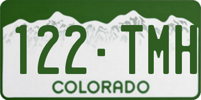 CO license plate 122TMH