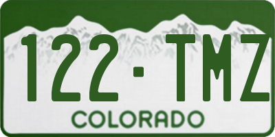 CO license plate 122TMZ