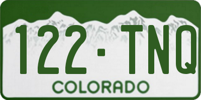 CO license plate 122TNQ