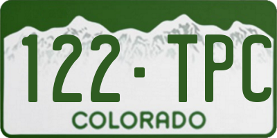 CO license plate 122TPC