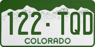 CO license plate 122TQD