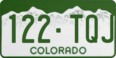 CO license plate 122TQJ