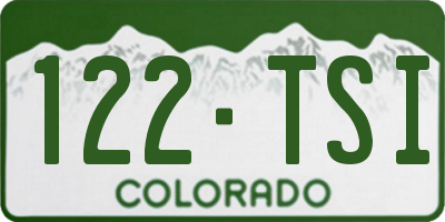 CO license plate 122TSI