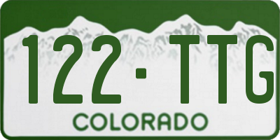 CO license plate 122TTG