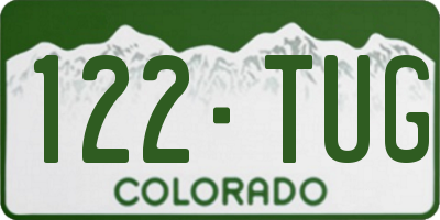 CO license plate 122TUG