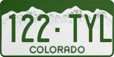 CO license plate 122TYL