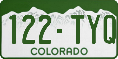 CO license plate 122TYQ