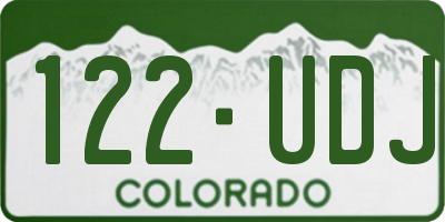 CO license plate 122UDJ