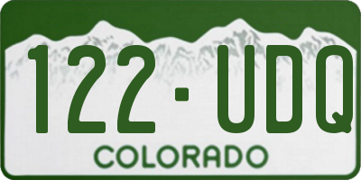 CO license plate 122UDQ