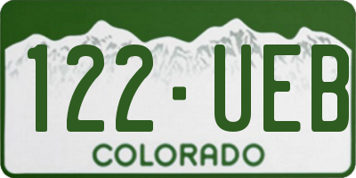 CO license plate 122UEB