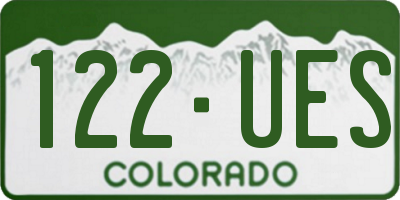 CO license plate 122UES
