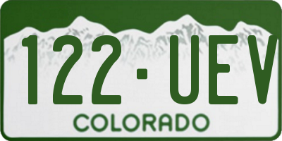 CO license plate 122UEV