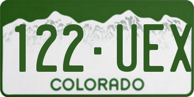 CO license plate 122UEX