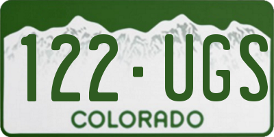 CO license plate 122UGS