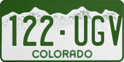 CO license plate 122UGV