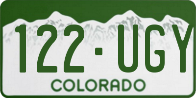 CO license plate 122UGY