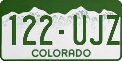 CO license plate 122UJZ