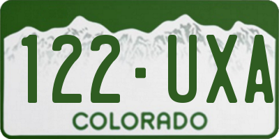 CO license plate 122UXA