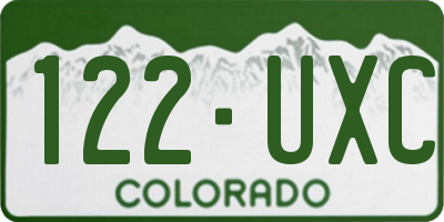 CO license plate 122UXC