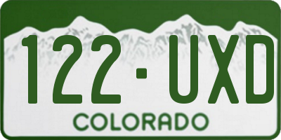 CO license plate 122UXD