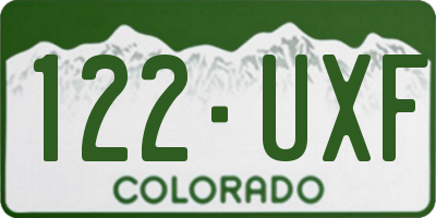 CO license plate 122UXF