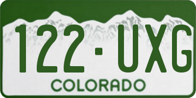 CO license plate 122UXG