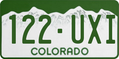 CO license plate 122UXI