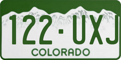 CO license plate 122UXJ
