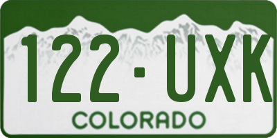 CO license plate 122UXK