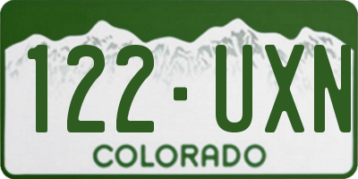 CO license plate 122UXN