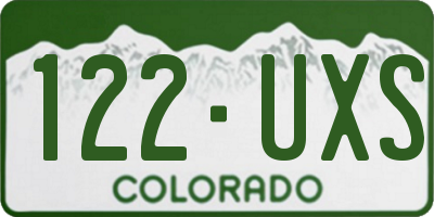CO license plate 122UXS