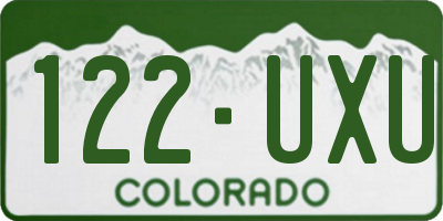 CO license plate 122UXU