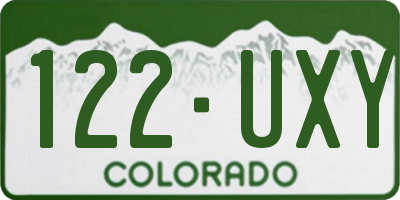 CO license plate 122UXY