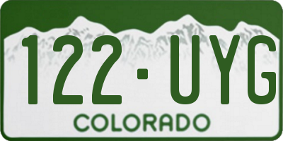 CO license plate 122UYG